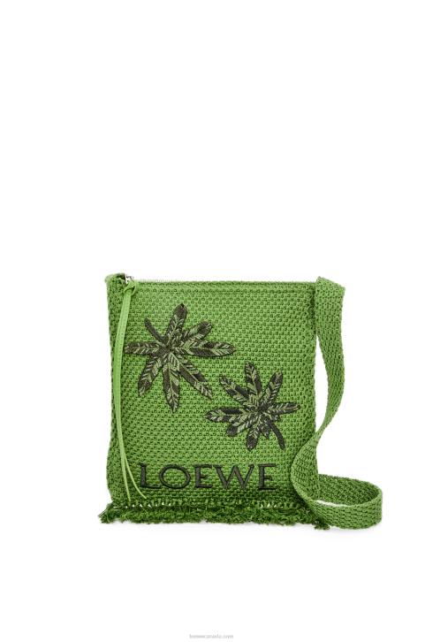 Loewe Fringes crossbody bag in organic cotton 688V231 Men Green