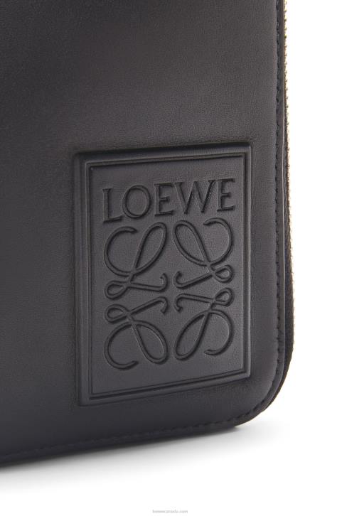 Loewe Vertical Crossbody Pocket in satin calfskin 688V613 Men Black