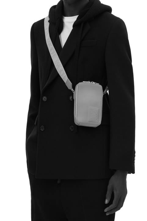 Loewe Vertical Crossbody Pocket in satin calfskin 688V614 Men Yellow