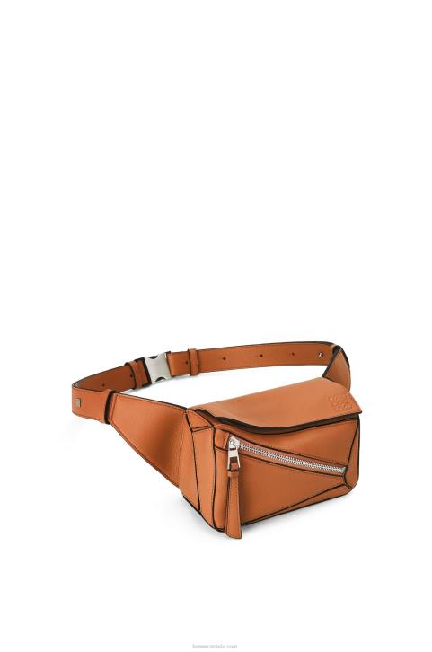 Loewe Mini Puzzle bumbag in classic calfskin 688V278 Men Tan