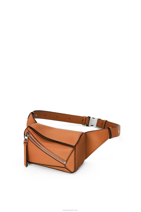 Loewe Mini Puzzle bumbag in classic calfskin 688V278 Men Tan