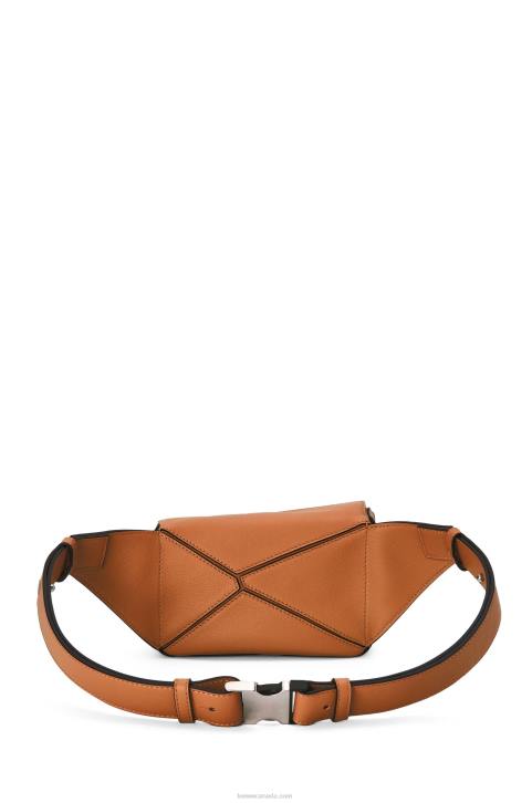 Loewe Mini Puzzle bumbag in classic calfskin 688V278 Men Tan