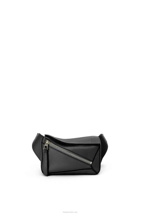 Loewe Mini Puzzle bumbag in classic calfskin 688V279 Men Black