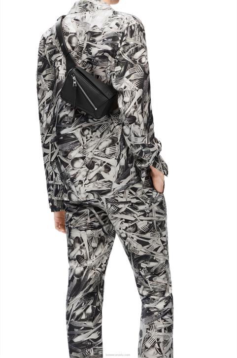 Loewe Mini Puzzle bumbag in classic calfskin 688V279 Men Black