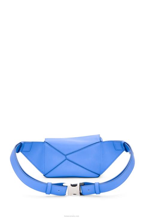 Loewe Mini Puzzle bumbag in classic calfskin 688V547 Men Seaside Blue
