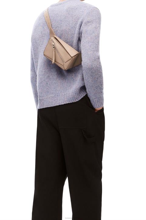 Loewe Mini Puzzle bumbag in classic calfskin 688V548 Men Sand