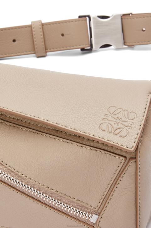 Loewe Mini Puzzle bumbag in classic calfskin 688V548 Men Sand