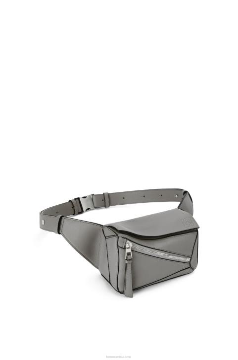 Loewe Mini Puzzle bumbag in classic calfskin 688V570 Men Asphalt Grey