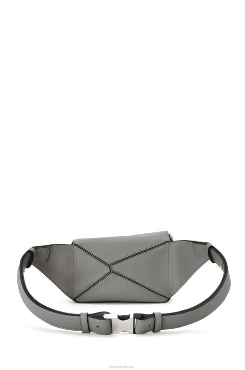 Loewe Mini Puzzle bumbag in classic calfskin 688V570 Men Asphalt Grey
