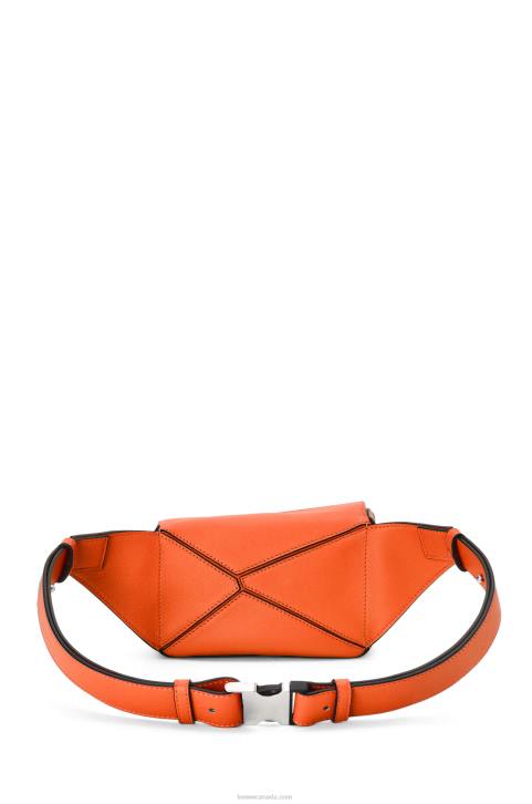 Loewe Mini Puzzle bumbag in classic calfskin 688V571 Men Orange