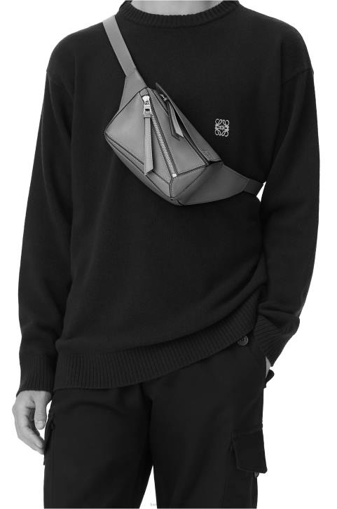 Loewe Mini Puzzle bumbag in classic calfskin 688V571 Men Orange