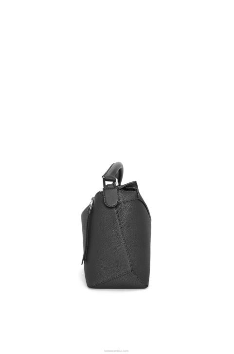 Loewe Puzzle Edge bag in grained calfskin 688V540 Men Black