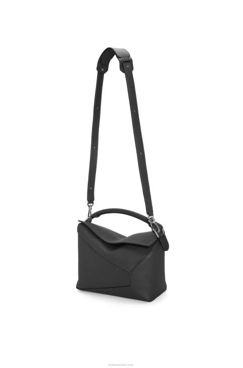 Loewe Puzzle Edge bag in grained calfskin 688V540 Men Black