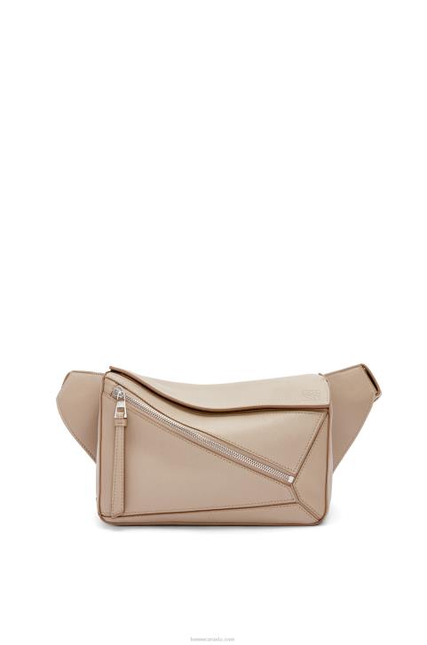 Loewe Small Puzzle bumbag in classic calfskin 688V562 Men Sand