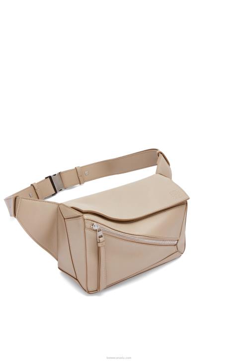 Loewe Small Puzzle bumbag in classic calfskin 688V562 Men Sand