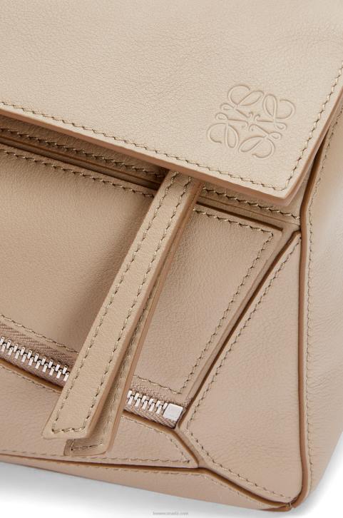 Loewe Small Puzzle bumbag in classic calfskin 688V562 Men Sand