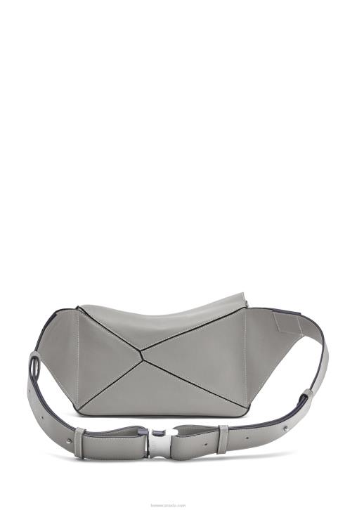 Loewe Small Puzzle bumbag in classic calfskin 688V565 Men Asphalt Grey