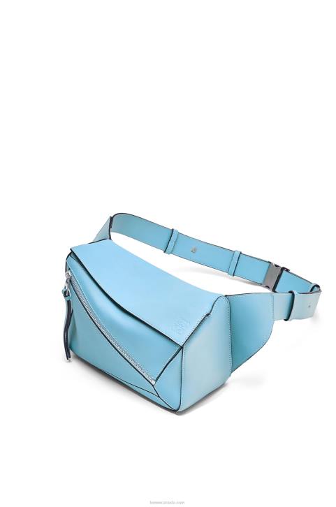 Loewe Small Puzzle bumbag in classic calfskin 688V567 Men Olympic Blue