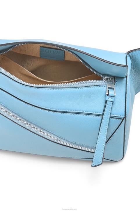Loewe Small Puzzle bumbag in classic calfskin 688V567 Men Olympic Blue