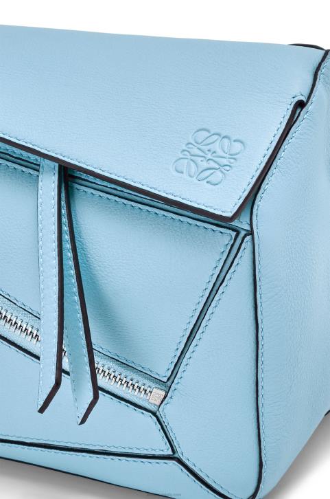 Loewe Small Puzzle bumbag in classic calfskin 688V567 Men Olympic Blue