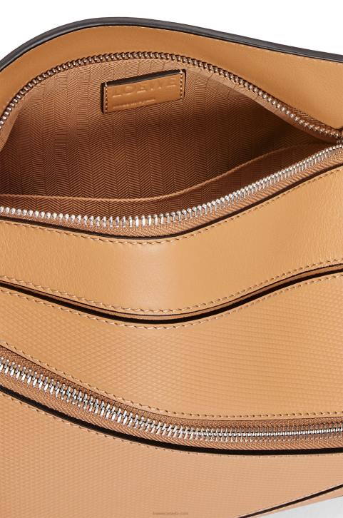 Loewe Small Puzzle bumbag in diamond calfskin 688V569 Men Warm Desert