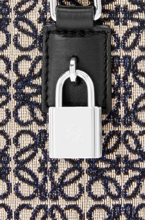 Loewe Amazona 15 in Anagram jacquard and calfskin 688V144 Men Navy/Black