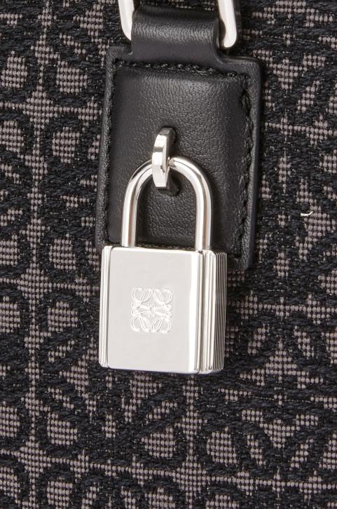 Loewe Amazona 15 in Anagram jacquard and calfskin 688V147 Men Anthracite/Black