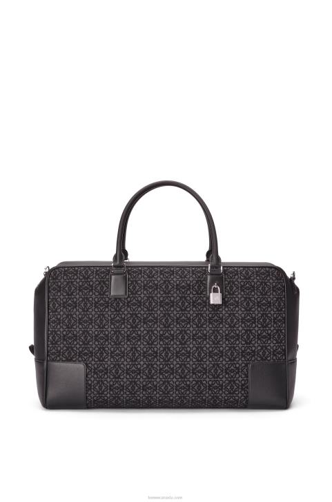 Loewe Amazona 44 bag in Anagram jacquard and calfskin 688V148 Men Anthracite/Black
