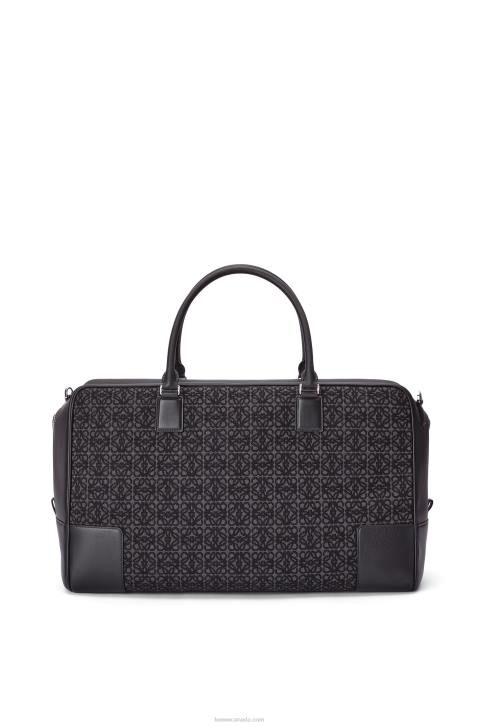 Loewe Amazona 44 bag in Anagram jacquard and calfskin 688V148 Men Anthracite/Black