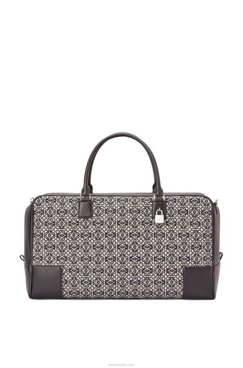 Loewe Amazona 44 bag in Anagram jacquard and calfskin 688V149 Men Navy/Black