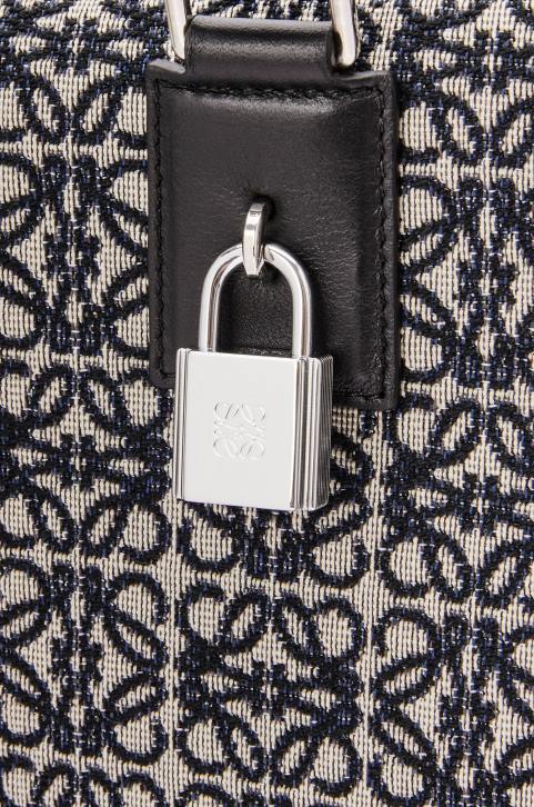 Loewe Amazona 44 bag in Anagram jacquard and calfskin 688V149 Men Navy/Black