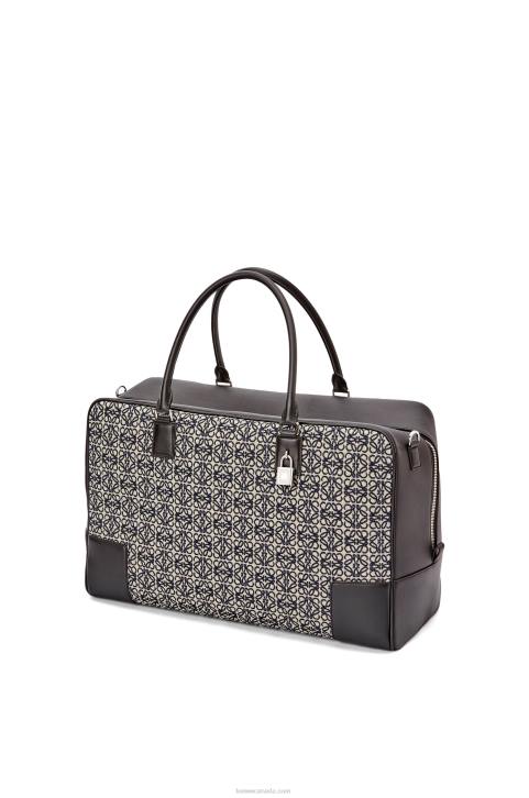 Loewe Amazona 44 bag in Anagram jacquard and calfskin 688V149 Men Navy/Black