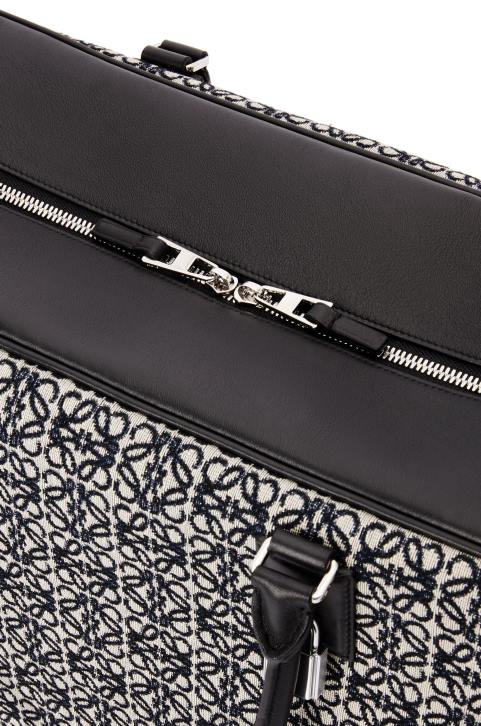 Loewe Amazona 44 bag in Anagram jacquard and calfskin 688V149 Men Navy/Black