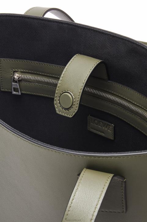 Loewe Buckle Horizontal tote in classic calfskin 688V180 Men Khaki Green