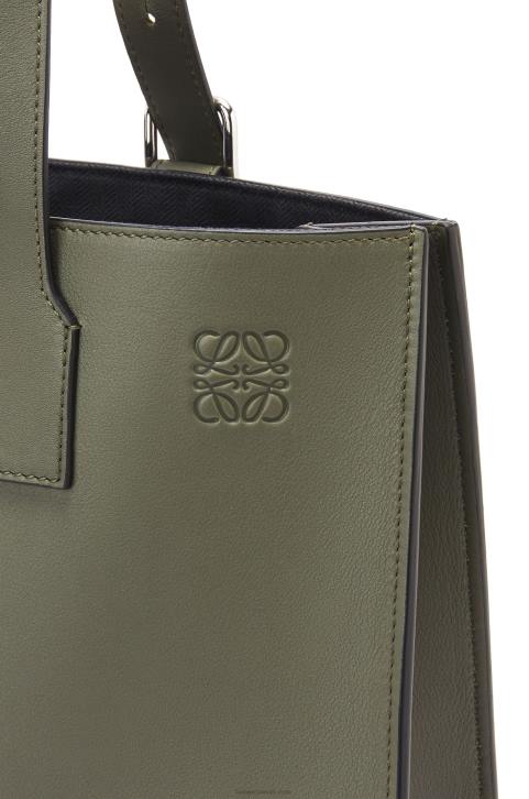 Loewe Buckle Horizontal tote in classic calfskin 688V180 Men Khaki Green