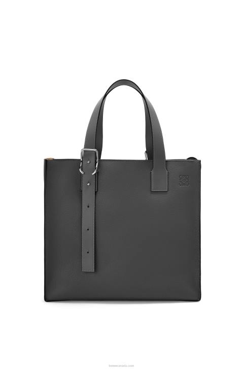 Loewe Buckle Zip tote in soft grained calfskin 688V179 Men Black