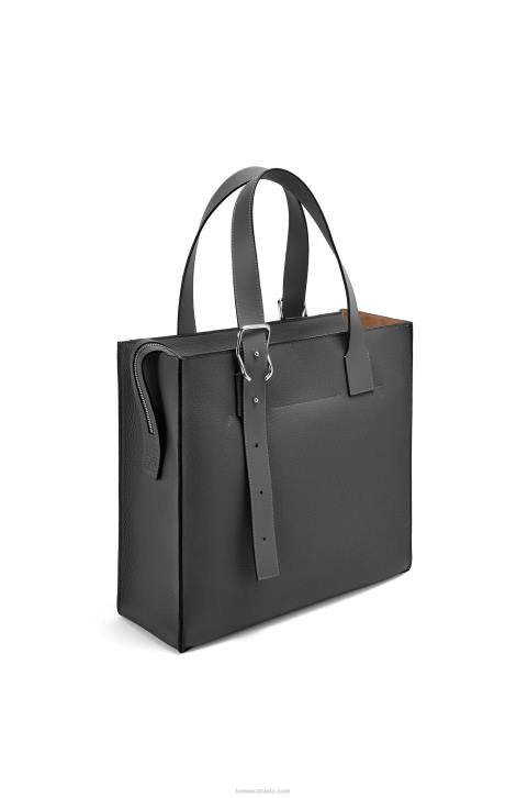 Loewe Buckle Zip tote in soft grained calfskin 688V179 Men Black