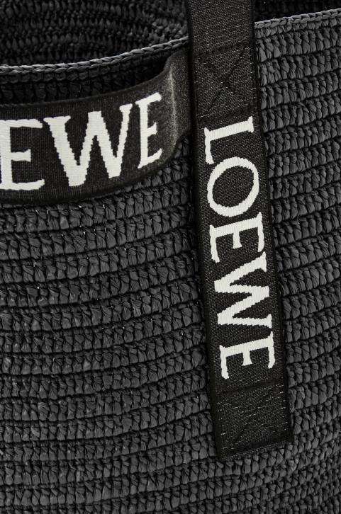 Loewe Fold Shopper in raffia 688V15 Men Black