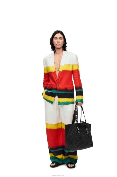 Loewe Fold Shopper in raffia 688V15 Men Black