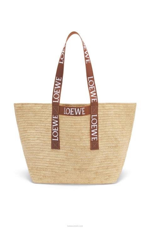 Loewe Fold Shopper in raffia 688V38 Men Natural/Tan