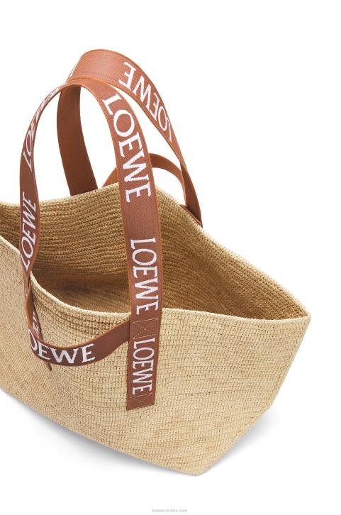 Loewe Fold Shopper in raffia 688V38 Men Natural/Tan
