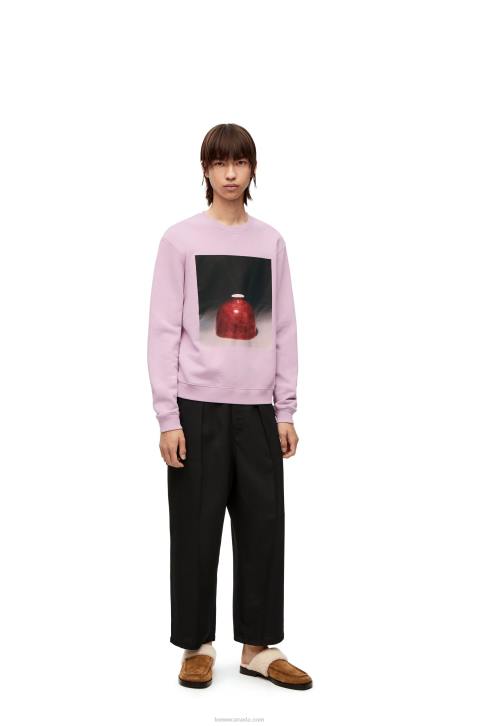 Loewe Ceramic print sweatshirt in cotton 688V815 Men Lilac