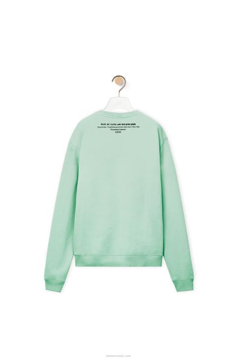Loewe Ceramic print sweatshirt in cotton 688V816 Men Pale Green