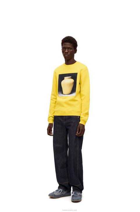 Loewe Ceramic print sweatshirt in cotton 688V818 Men Yellow