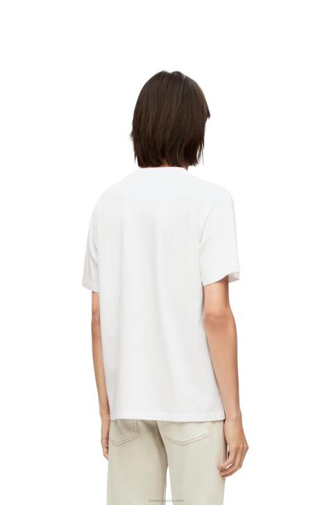 Loewe Calcifer pocket T-shirt in cotton 688V828 Men White