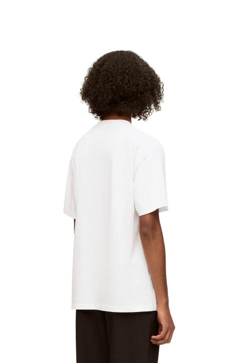 Loewe Calcifer pocket T-shirt in cotton 688V828 Men White