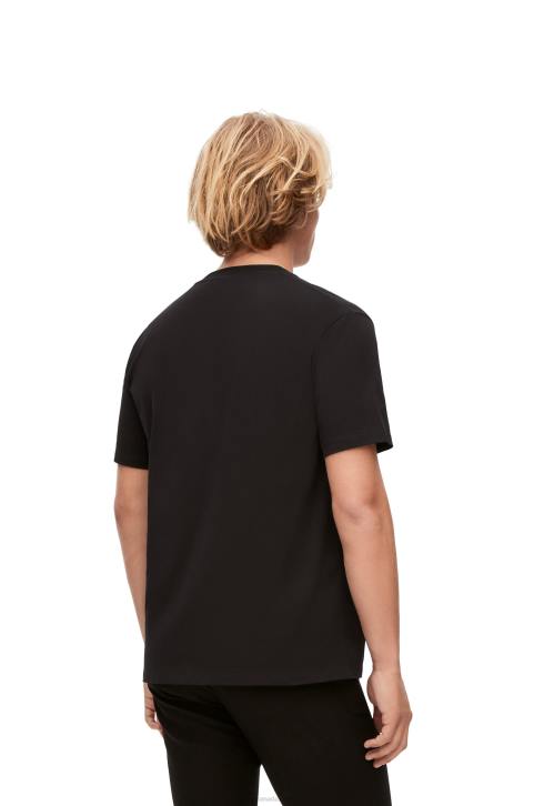 Loewe Calcifer pocket T-shirt in cotton 688V829 Men Black