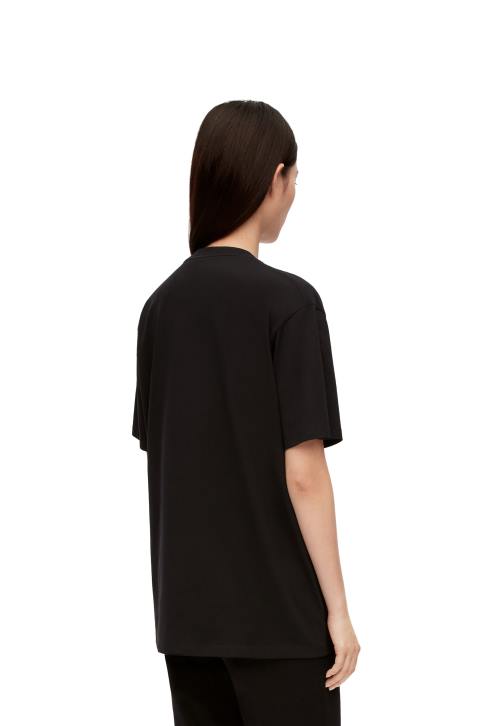 Loewe Calcifer pocket T-shirt in cotton 688V829 Men Black