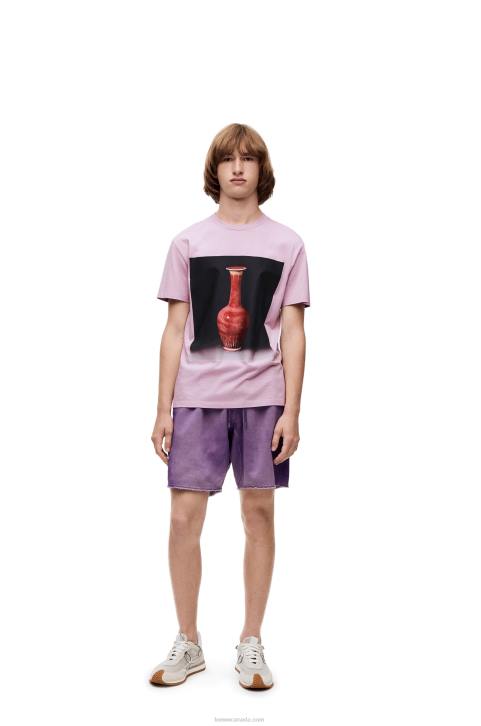 Loewe Ceramic print T-shirt in cotton 688V819 Men Lilac