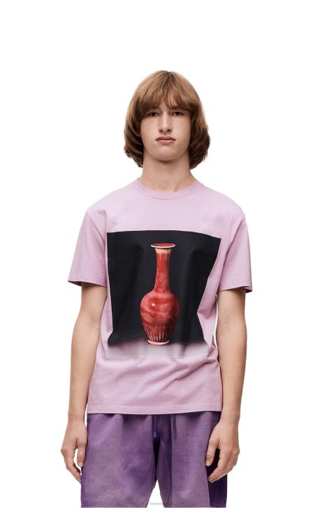 Loewe Ceramic print T-shirt in cotton 688V819 Men Lilac